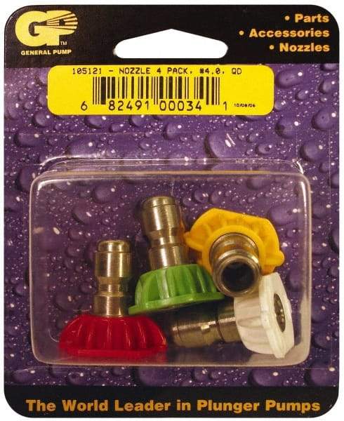 Value Collection - 5,000 psi Fixed, Quick Disconnect Pressure Washer Nozzle - 4.5mm Orifice Diam, 1/4" Thread - A1 Tooling