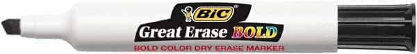 Bic - Bold, Chisel Tip, Black Dry Erase Markers - For Use with Dry Erase Boards - A1 Tooling