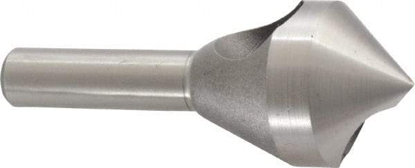 Keo - 1" Head Diam, 3/8" Shank Diam, 0 Flute 90° Cobalt Countersink - Bright Finish, 2-5/8" OAL, Single End, Straight Shank, Right Hand Cut - A1 Tooling