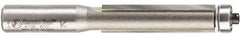 Amana Tool - 1/2" Cut Diam, 2" Length of Cut, 2 Flute Flush Trim Edge Profile Router Bit - Carbide-Tipped, 1/2" Shank Diam, 4-1/4" OAL, Uncoated - A1 Tooling