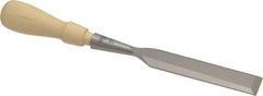 Stanley - 9-31/32" OAL x 1" Blade Width Wood Chisel - 1" Tip, Hornbeam Wood Handle - A1 Tooling