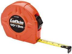 Lufkin - 10' x 1/2" Yellow Blade Tape Measure - 1/16" & 1mm Graduation, A13 Graduation Style, High-Visibility Orange Case - A1 Tooling