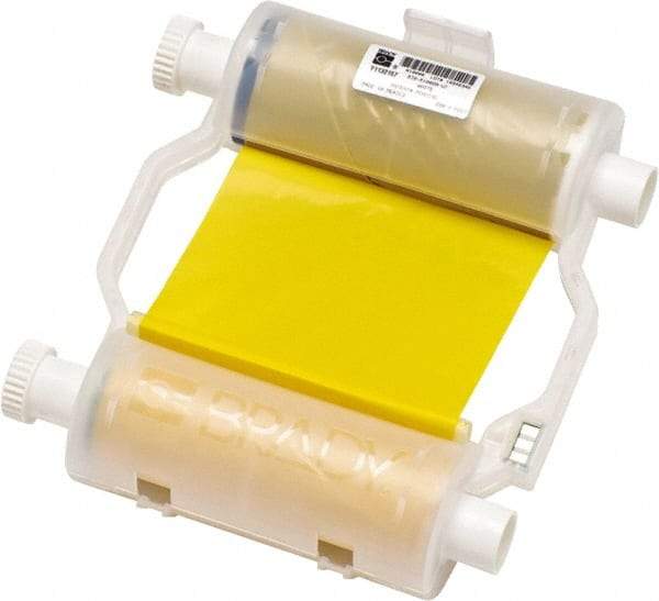 Brady - 4.33" Wide, Yellow & White Resin Ribbon 1 Color Ribbon Cartridge - For BBP30 Label Printer, BBP33 Label Printer, BBP35 Multicolor Sign & Label Printer, BBP37 Color & Cut Sign & Label Printer, BradyPrinter S3100, BBP31 Sign & Label Printer - A1 Tooling