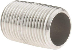 Value Collection - 3/8" Pipe x 1" Long, Grade 304/304L Stainless Steel Pipe Nipple - Welded & Threaded - A1 Tooling