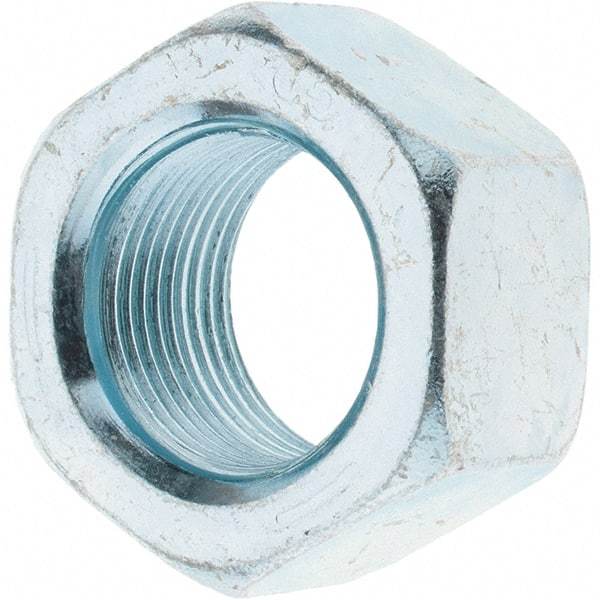 Value Collection - 1-14 UNS Steel Right Hand Hex Nut - 1-1/2" Across Flats, 55/64" High, Zinc-Plated Finish - A1 Tooling