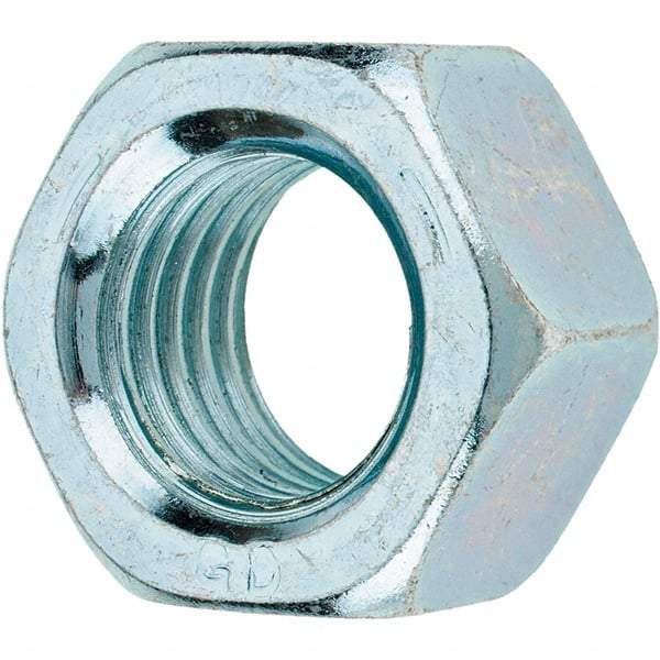 Value Collection - 7/8-9 UNC Steel Right Hand Hex Nut - 1-5/16" Across Flats, 3/4" High, Zinc-Plated Finish - A1 Tooling