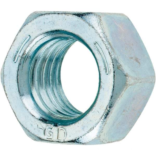 Value Collection - 5/8-11 UNC Steel Right Hand Hex Nut - 15/16" Across Flats, 35/64" High, Zinc-Plated Finish - A1 Tooling