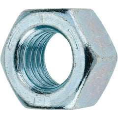 Value Collection - 9/16-12 UNC Steel Right Hand Hex Nut - 7/8" Across Flats, 31/64" High, Zinc-Plated Finish - A1 Tooling