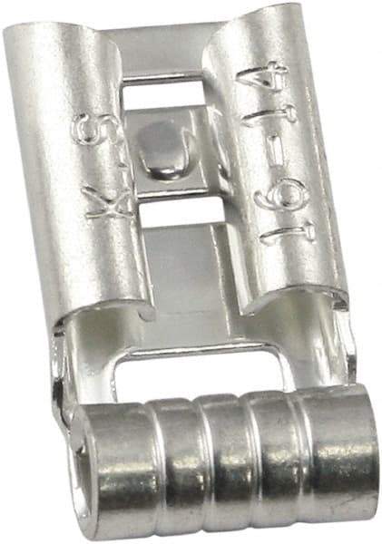 Value Collection - 16 to 14 AWG, Noninsulated, Female Wire Disconnect - 1/4" Wide Tab, Blue, RoHS Compliant - A1 Tooling