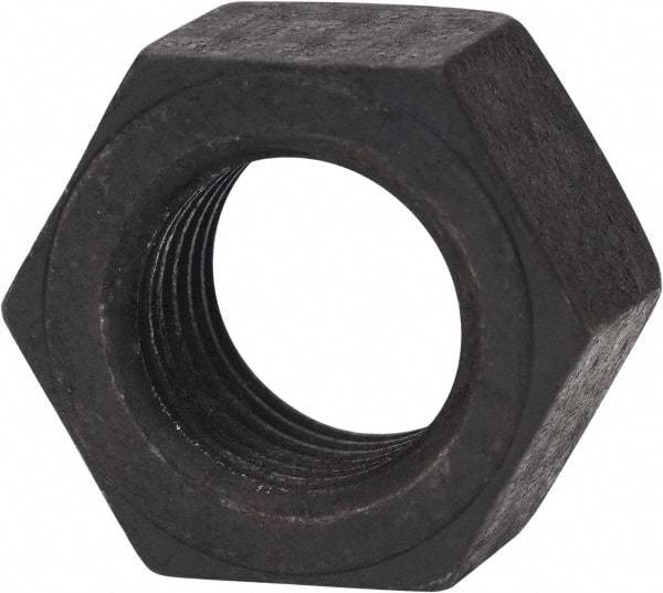 Made in USA - 7/16-14 UNC Steel Right Hand Hex Nut - 11/16" Across Flats, 3/8" High, Zinc Yellow Dichromate Finish - A1 Tooling