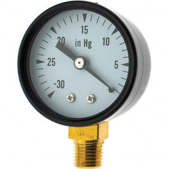 Value Collection - Vacuum Gauges Type: Analog Vacuum Gauge Thread Size: 1/4 - A1 Tooling