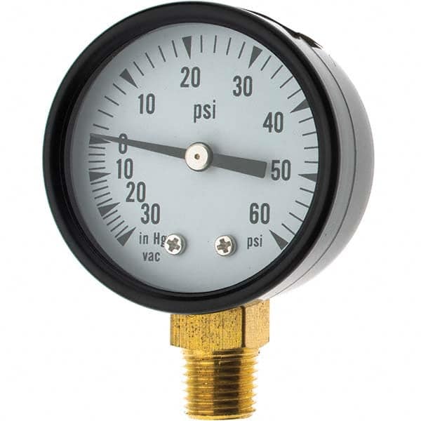 Value Collection - Vacuum Gauges Type: Analog Vacuum Gauge Thread Size: 1/4 - A1 Tooling