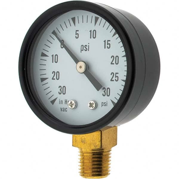 Value Collection - Vacuum Gauges Type: Analog Vacuum Gauge Thread Size: 1/4 - A1 Tooling