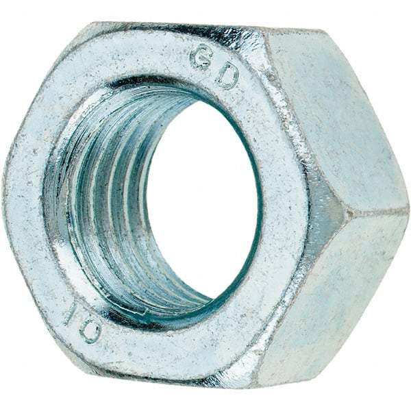 Value Collection - M20x2.50 Metric Coarse Steel Right Hand Hex Nut - 30mm Across Flats, 16mm High, Zinc-Plated Finish - A1 Tooling