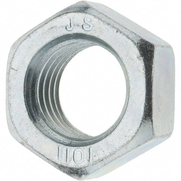 Value Collection - M24x3.00 Steel Right Hand Hex Nut - 36mm Across Flats, 19mm High, Zinc-Plated Finish - A1 Tooling