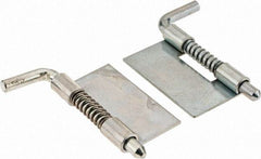 Value Collection - 3/4" Wide x 0.04" Thick, Spring Loaded Latch Hinge - Steel, Zinc Plated Finish - A1 Tooling