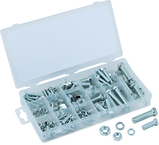 240 Pc. USS Nut & Bolt Assortment - Bolts; hex nuts and washers. Zinc oxide finish - A1 Tooling