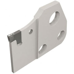 Iscar - Neutral Cut, 5.5mm Insert Width, Cutoff & Grooving Support Blade for Indexables - 4mm Head Projection - A1 Tooling