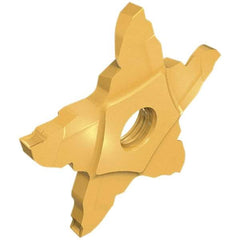 Iscar - 34F40004022PENTA F Grade IC908, 4mm Cutting Width Carbide Grooving Insert - 5mm Max Depth of Cut, Left Hand, 0.4mm Corner Radius, TiAlN Finish - A1 Tooling