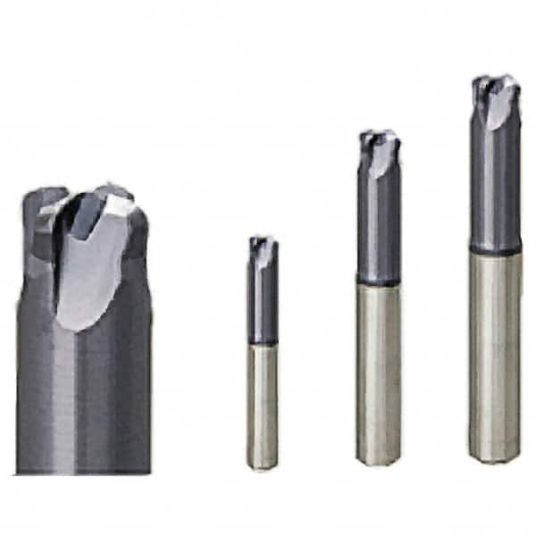 Iscar - 1/4", 4 Flute, Single End, Solid Carbide, 0.039" Corner Radius End Mill - 2-1/2" OAL, Right Hand Flute, 0.012" LOC, Right Hand Cut, 3/4" Extended Reach - A1 Tooling