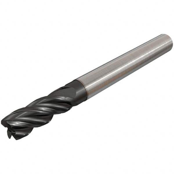 Iscar - 25mm, 4 Flute, Single End, Solid Carbide, Corner Chamfer End Mill - 121mm OAL, 38° Helix, Right Hand Flute, 50mm LOC, Right Hand Cut, 65mm Extended Reach - A1 Tooling