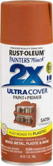 Rust-Oleum - Cinnamon, Satin, Enamel Spray Paint - 8 Sq Ft per Can, 12 oz Container, Use on Multipurpose - A1 Tooling