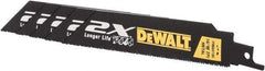 DeWALT - 6" Long x 1" Thick, Bi-Metal Reciprocating Saw Blade - Straight Profile, 14 to 18 TPI, Toothed Edge - A1 Tooling