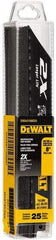 DeWALT - 8" Long x 1" Thick, Bi-Metal Reciprocating Saw Blade - Straight Profile, 14 to 18 TPI, Toothed Edge - A1 Tooling