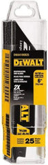 DeWALT - 6" Long x 1" Thick, Bi-Metal Reciprocating Saw Blade - Straight Profile, 14 to 18 TPI, Toothed Edge - A1 Tooling