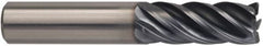 Kennametal - 1/2", 5 Flute, Solid Carbide, 1/8" Corner Radius End Mill - 3" OAL, 1-1/4" LOC - A1 Tooling