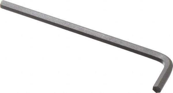 Paramount - 7/32" Hex, Long Arm, Hex Key - 4-7/8" OAL, Steel, Inch System of Measurement - A1 Tooling