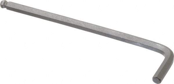 Paramount - 7/32" Hex, Long Arm, Ball End Hex Key - 4-7/8" OAL, Steel, Inch System of Measurement - A1 Tooling