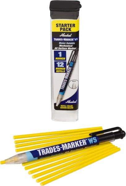 Markal - Yellow All Purpose Wax Crayon - Flat Tip - A1 Tooling