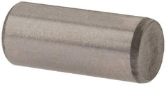 Made in USA - 5mm Diam x 12mm Pin Length Alloy Steel Standard Dowel Pin - Bright Finish, C 47-58 & C 60 (Surface) Hardness, 1 Beveled & 1 Rounded End - A1 Tooling