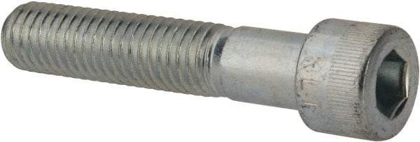 Made in USA - 1/2-13 UNC Hex Socket Drive, Socket Cap Screw - Alloy Steel, Zinc-Plated Finish, Partially Threaded, 2-1/2" Length Under Head - A1 Tooling