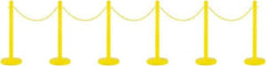 PRO-SAFE - 40" High Plastic Pedestrian Warning Post Kit - 50' Long Rope - A1 Tooling