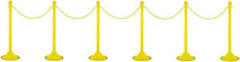 PRO-SAFE - 41" High Plastic Pedestrian Warning Post Kit - 50' Long Rope - A1 Tooling