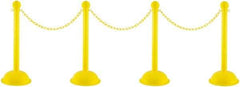 PRO-SAFE - 41" High Plastic Pedestrian Warning Post Kit - 30' Long Rope - A1 Tooling