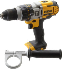 DeWALT - 20 Volt 1/2" Keyless Chuck Cordless Hammer Drill - 0 to 9,775, 0 to 22,950 & 0 to 34,000 BPM, 0 to 575, 0 to 1,350 & 0 to 2,000 RPM, Reversible, Mid-Handle - A1 Tooling