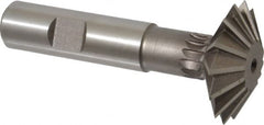 Keo - 1-1/2° 1-1/2" Cut Diam, 1/2" Cut Width, 5/8" Shank, High Speed Steel Double-Angle Cutter - A1 Tooling