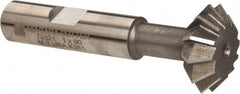 Keo - 1° 1" Cut Diam, 3/8" Cut Width, 1/2" Shank, High Speed Steel Double-Angle Cutter - A1 Tooling