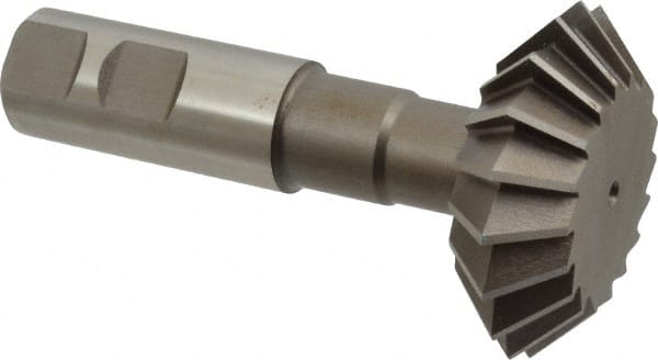 Keo - 2-1/4° 2-1/4" Cut Diam, 3/4" Cut Width, 7/8" Shank, High Speed Steel Double-Angle Cutter - A1 Tooling