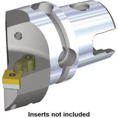 Kennametal - Left Hand Cut, Size KM40, SN.. Insert Compatiblity, Internal or External Modular Turning & Profiling Cutting Unit Head - 27mm Ctr to Cutting Edge, 48.3mm Head Length, Through Coolant, Series M-Clamping - A1 Tooling