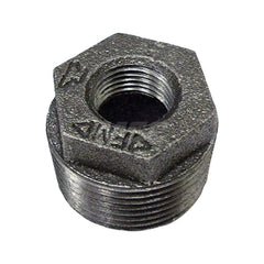 Black Hex Bushing: 6 x 5″, 125 psi, Threaded Cast Iron, Galvanized Finish, Class 125