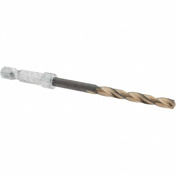 Made in USA - 3/16" High Speed Steel, 135° Point, Hex Shank Maintenance Drill Bit - A1 Tooling