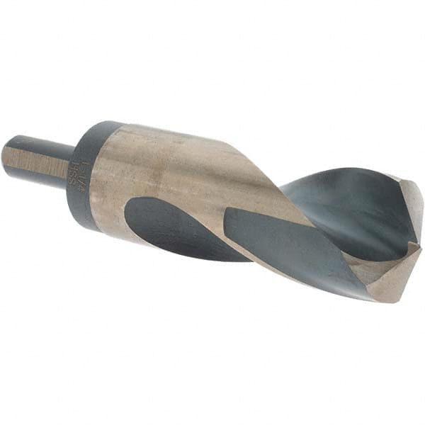 Made in USA - 1-1/4" High Speed Steel, 118° Point, Round with Flats Shank Maintenance Drill Bit - A1 Tooling