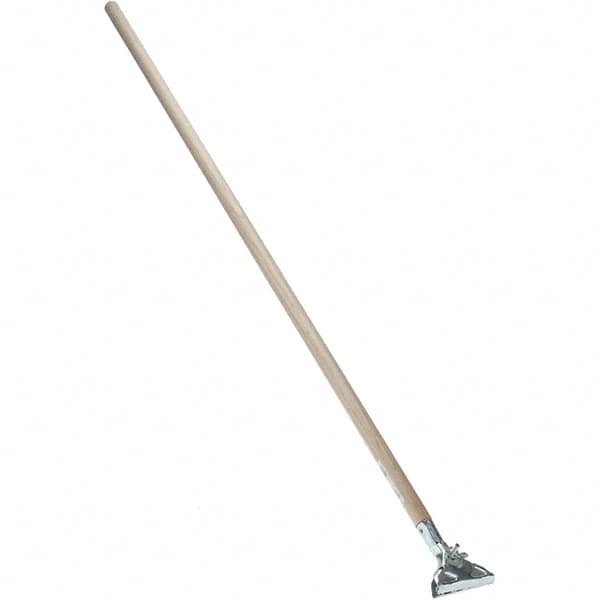 Weiler - 62" Wood Male Thread Mop Handle - 1-1/16" Handle Diam, Use with Wet Mops - A1 Tooling