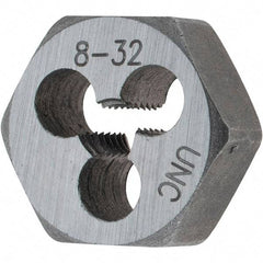 Import - Hex Rethreading Dies   Thread Size: #8-32    Hex Size (Inch): 19/32 - Exact Industrial Supply