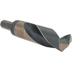 Made in USA - 61/64" High Speed Steel, 135° Point, Round with Flats Shank Maintenance Drill Bit - A1 Tooling