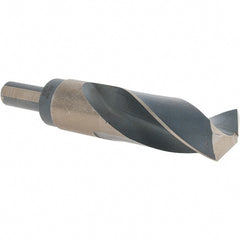 Made in USA - 63/64" High Speed Steel, 135° Point, Round with Flats Shank Maintenance Drill Bit - A1 Tooling